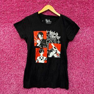 Black Butler Ciel Sebastian & Grell Anime Women’s Tee M